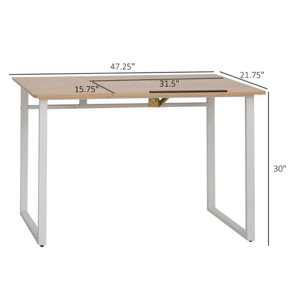 Homcom® Computer Table with Small Adjustable Angle Tabletop product image