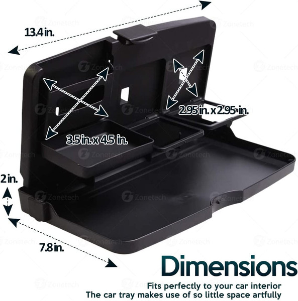 Portable & Foldable Backseat Tray Desk By Zone Tech® product image