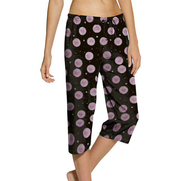 Women's Printed Pajama Capri Pants Sleepwear with Drawstring (3-Pack) product image