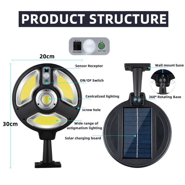 Round Solar Pathway Light with Remote product image