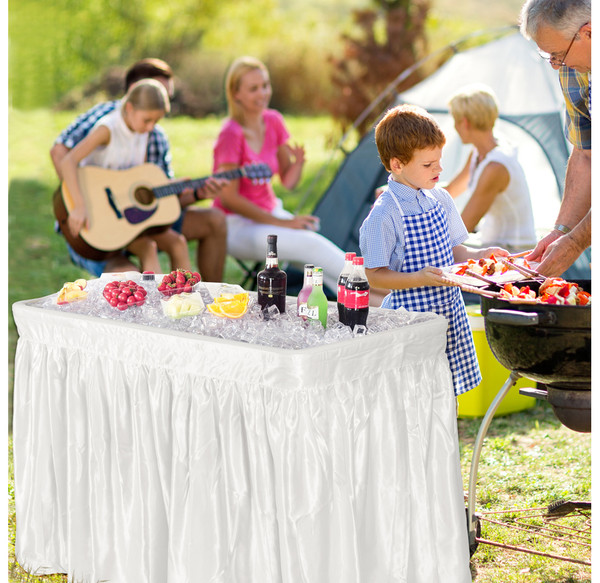 Folding 4-Foot Party Ice Table with Matching Skirt product image
