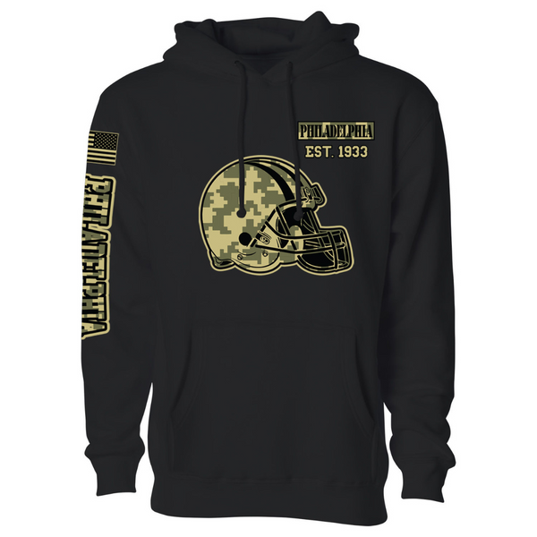 Women's Ultimate Black Camo Football Pullover Hoodie product image