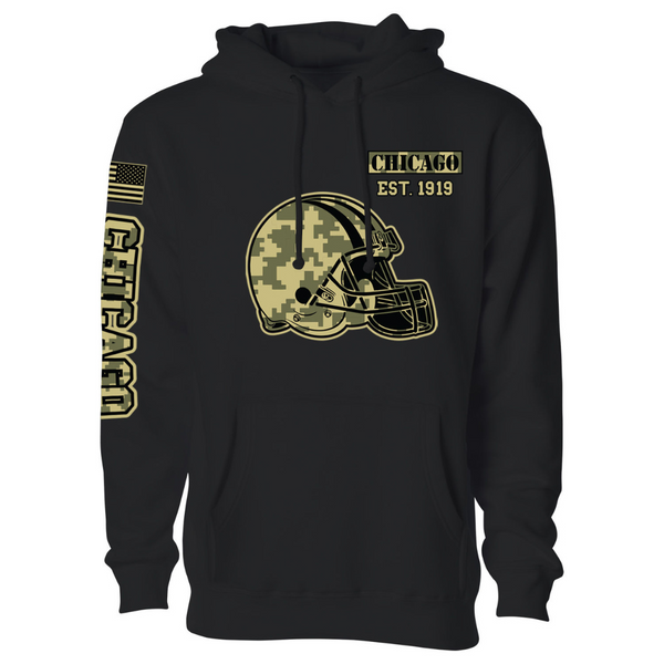 Women's Ultimate Black Camo Football Pullover Hoodie product image