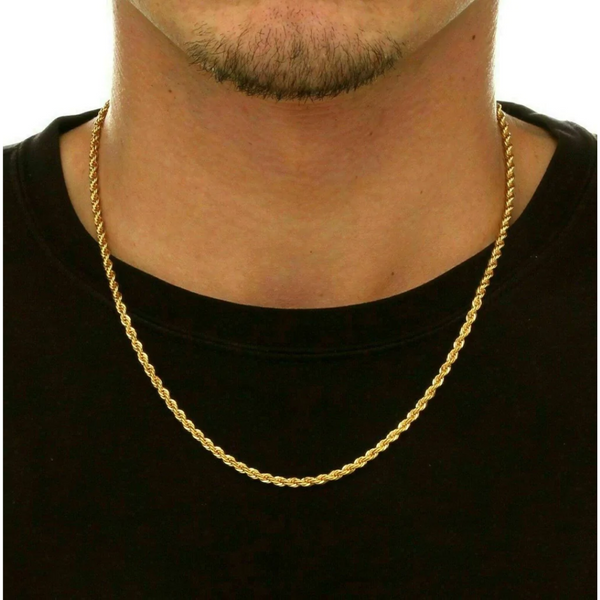 18K Yellow Gold-Plated Diamond-Cut Rope Necklace product image