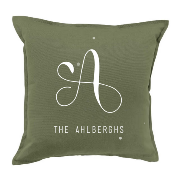 Personalized 20" x 20" Monogram Colorful Throw Pillow Covers product image