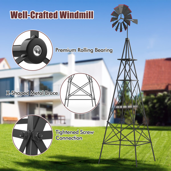 Ornamental 8-Foot Windmill product image