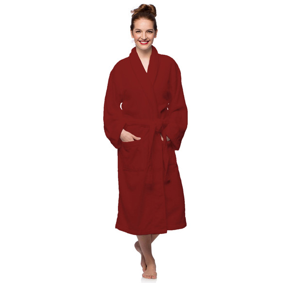 Luxurious Cotton Terry Bathrobe With Shawl Collar product image
