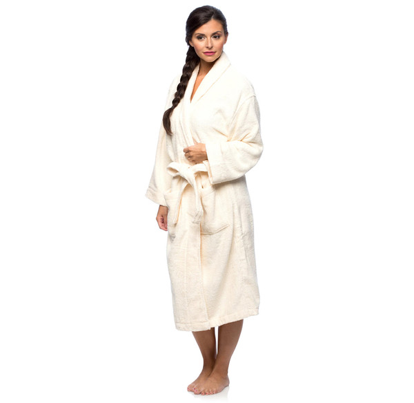 Luxurious Cotton Terry Bathrobe With Shawl Collar product image