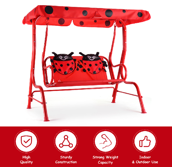 Red Ladybug Kids' Patio Swing product image