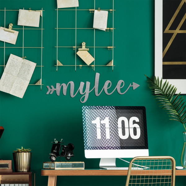 Personalized Calligraphy Name-in-Arrow Metal Sign product image