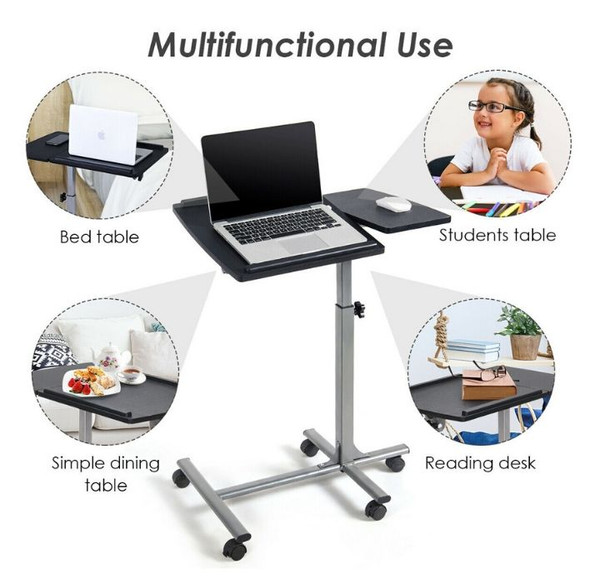 Adjustable Angle & Height Rolling Laptop Desk product image