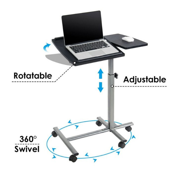 Adjustable Angle & Height Rolling Laptop Desk product image