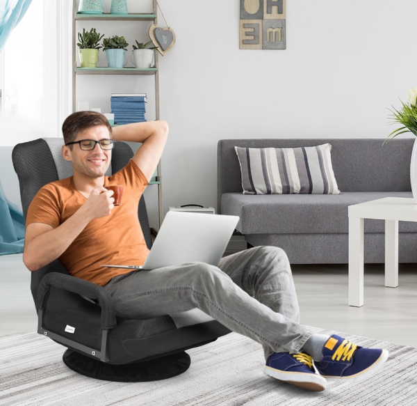 360-Degree Swivel Floor Chair with Adjustable Backrest product image
