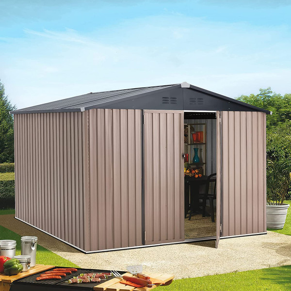 Outdoor Metal Storage Shed (7' x 7' or 10' x 8') product image