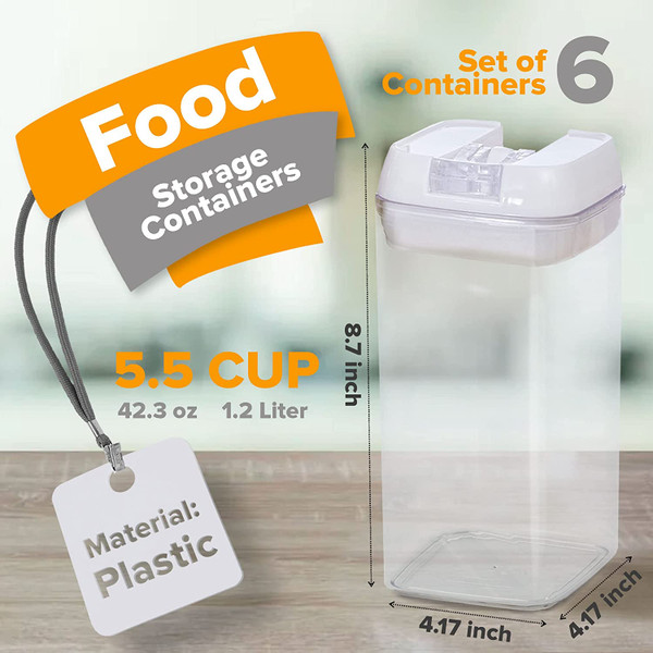 Cheer Collection® 1.2L or 1.9L Airtight Food Storage Containers product image