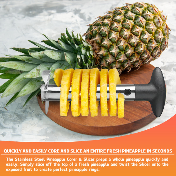 Cheer Collection® Pineapple Corer and Slicer Tool with Non-Slip Handle product image