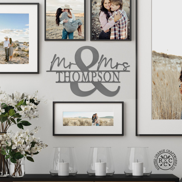 Personalized Couples' Surname Metal Signs product image