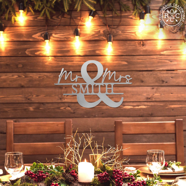 Personalized Couples' Surname Metal Signs product image