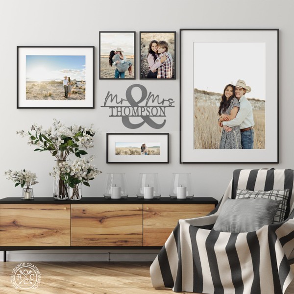 Personalized Couples' Surname Metal Signs product image