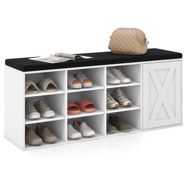 9-Cubby Shoe Bench with Padded Cushion product image