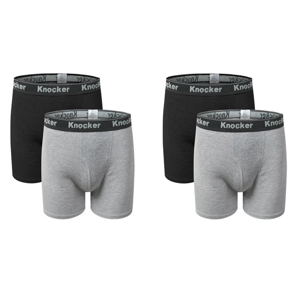 Knocker® Men's 100% Cotton Boxer Briefs (2-Pack) product image
