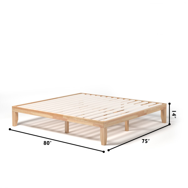 King Size 14'' Wooden Bed Frame product image