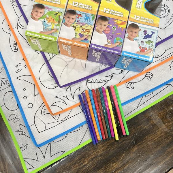 My Picasso Mat Colouring Activity Box - Placemat + Washable Markers–  SaferOptics