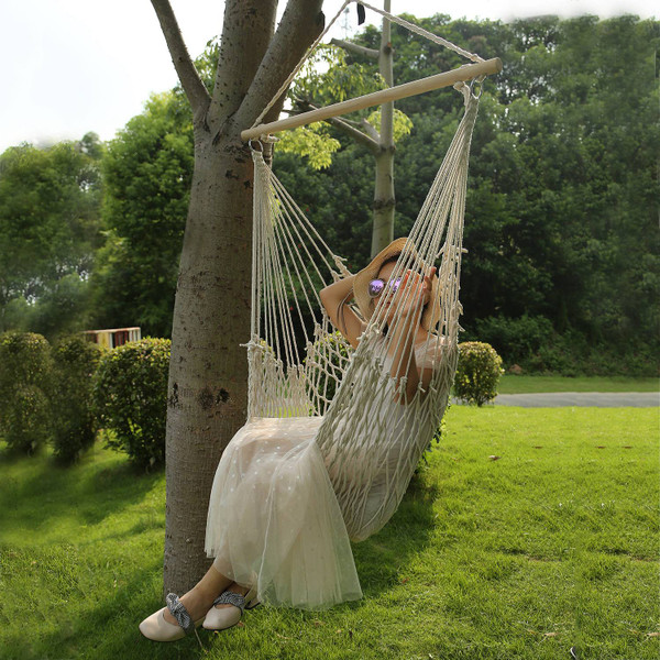 Hanging rope hammock chair swing seat hot sale