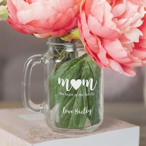 Personalized Mason Jar Vases for Mom product image