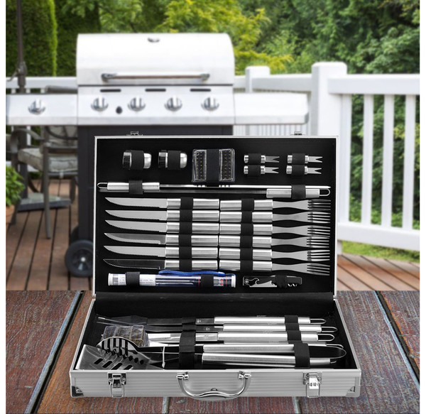 Cheer Collection 30-Piece BBQ Set with Aluminum Case product image