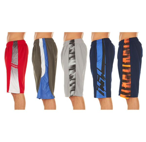 Men's Active Athletic Assorted Performance Shorts (5-Pack) product image