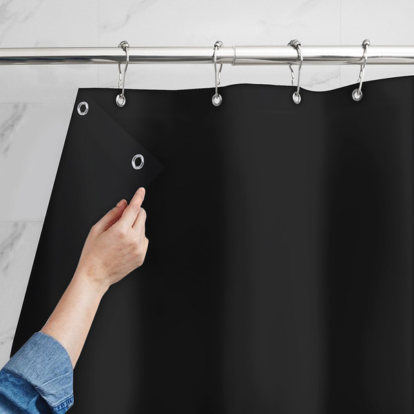 Mildew-Resistant Vinyl Shower Curtain Liner with Metal Grommets & Magnets (2-Pack) product image