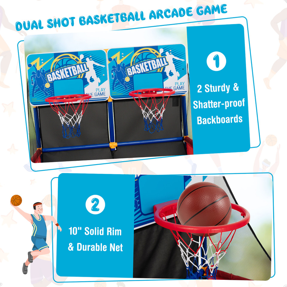 Kids' Dual Shot Basketball Arcade Game with 4 Balls & Pump product image