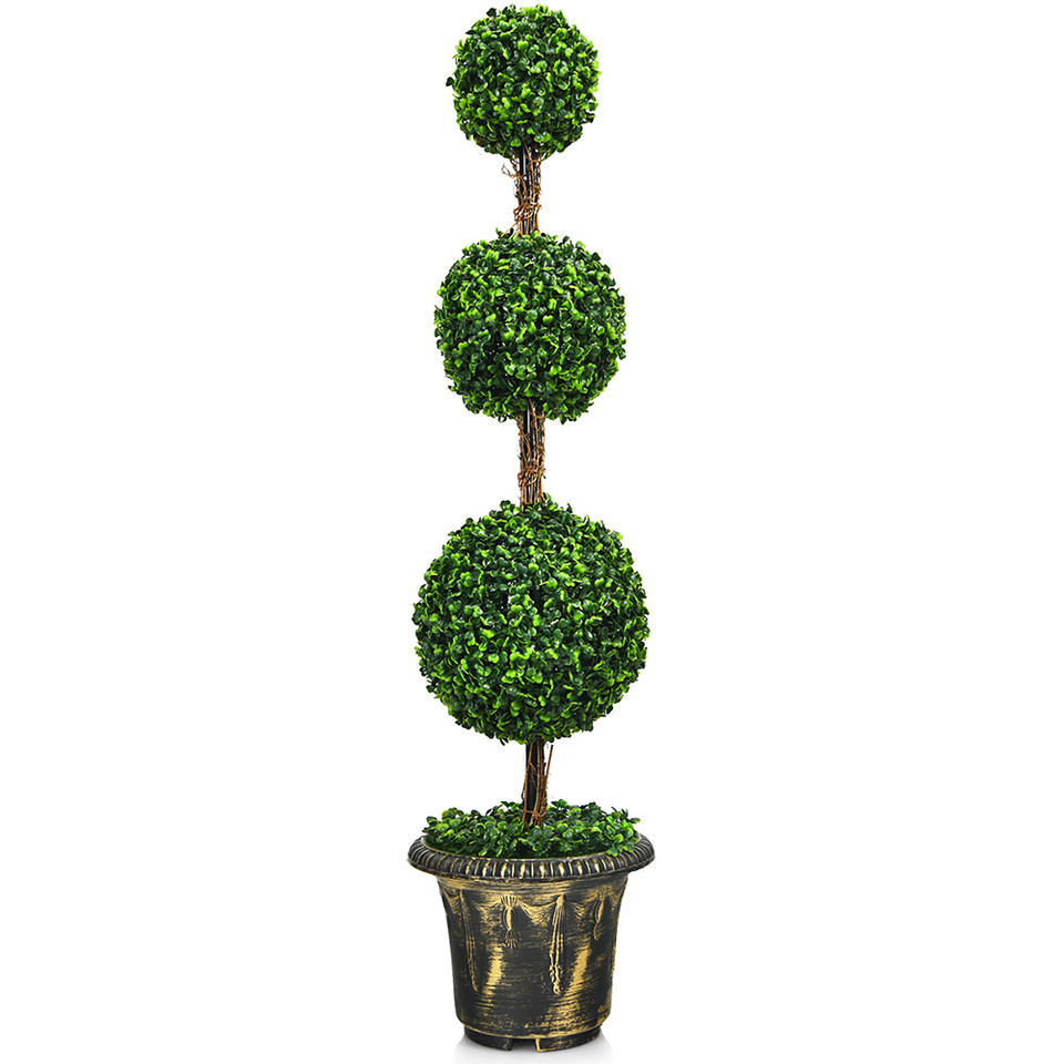 4-Foot Artificial Topiary Vertical Triple Ball Tree product image