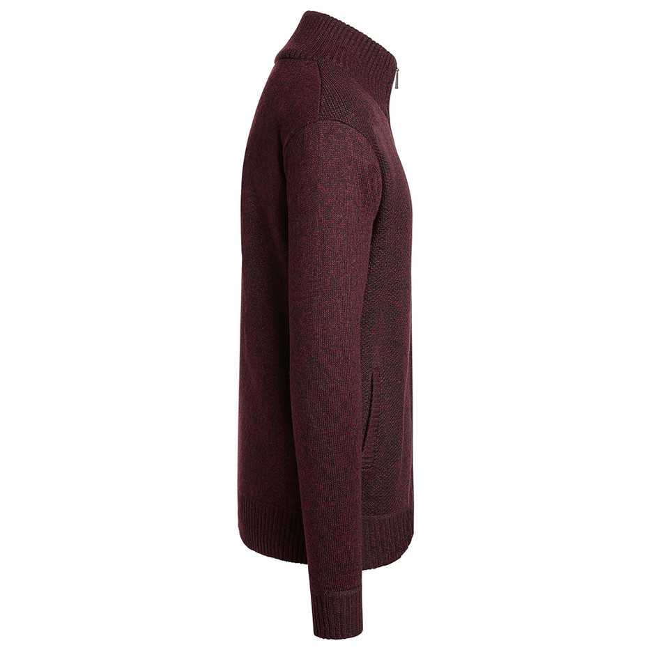 Men's Casual Fleece Lined Full-Zip Sweater Jacket product image