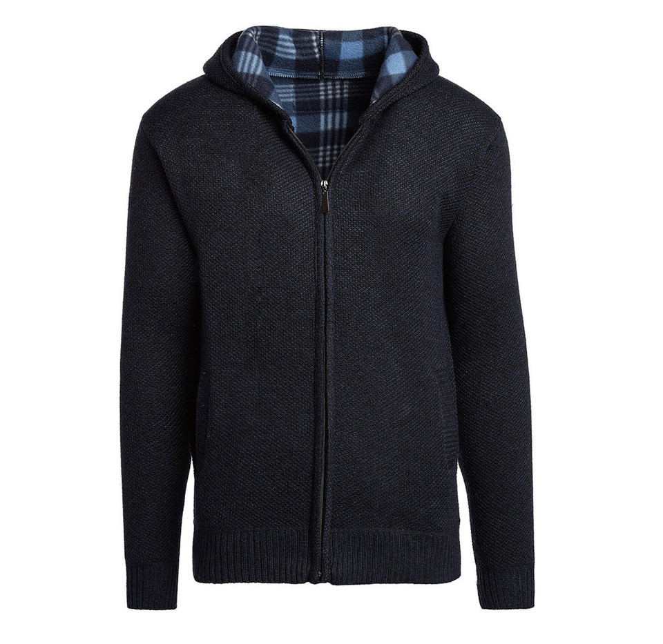 Men’s Casual Fleece Lined Sweater Jacket with Hoodie product image
