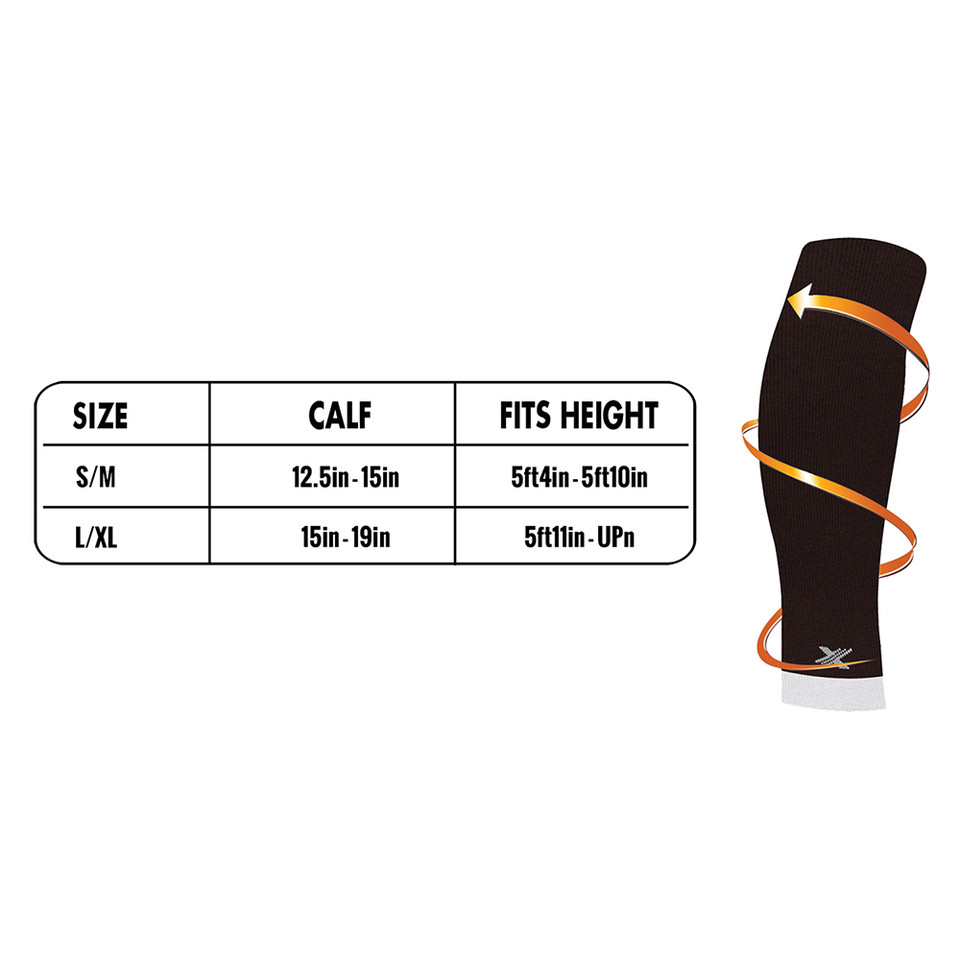 Elite Lightweight Support Relief Calf Compression Sleeves (3-Pairs) product image