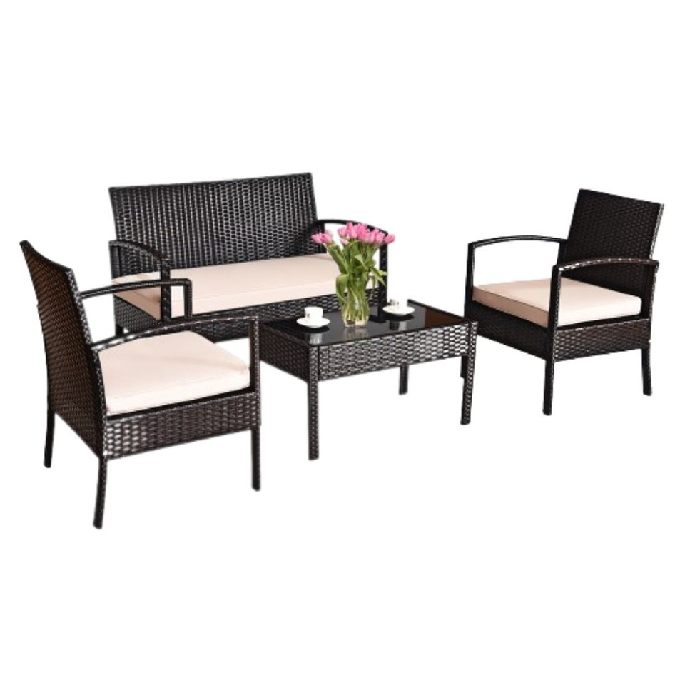 4-Piece Rattan Patio Sofa Set product image