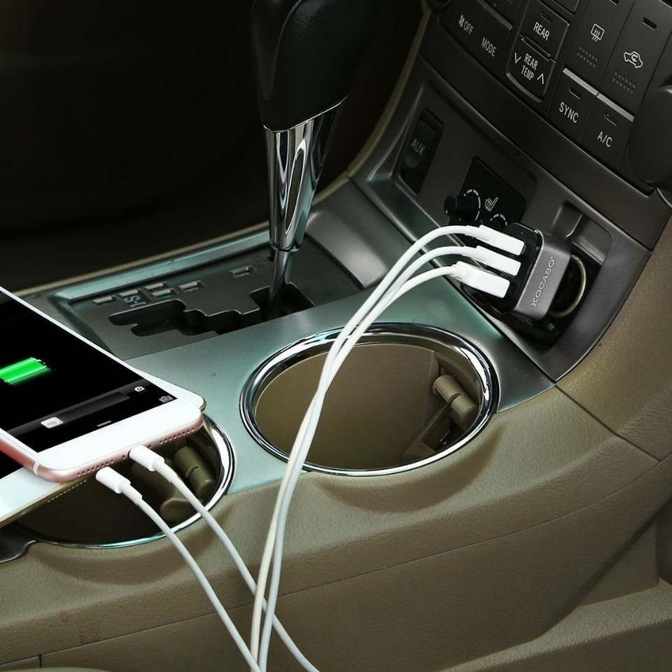 KOCASO® 3-Port 30W High-Speed Car Charger Adapter product image
