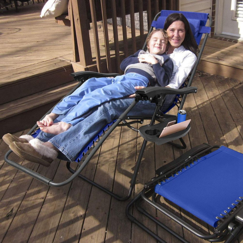 NewHome™ Zero Gravity Chairs with Cup Holders (Set of 2) product image