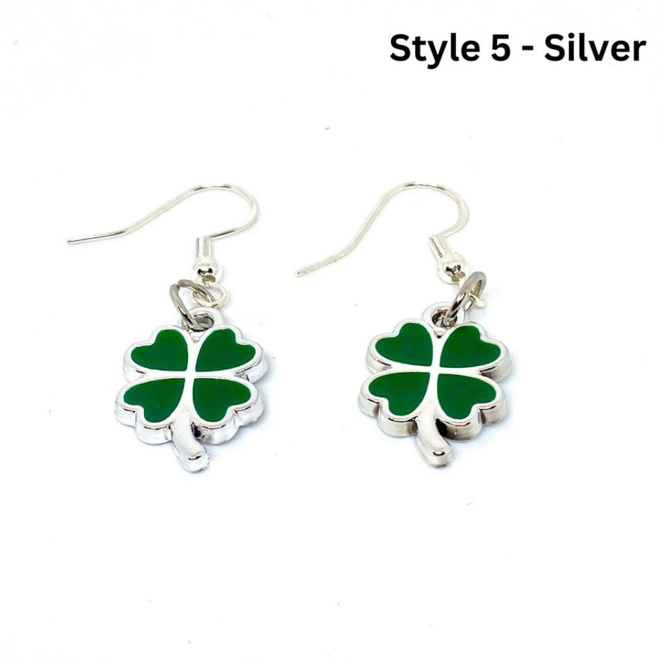 Handcrafted St. Patrick's Day Shamrock Dangle Earrings product image
