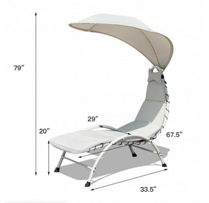 Modern Cushioned Canopy Chaise Lounge product image