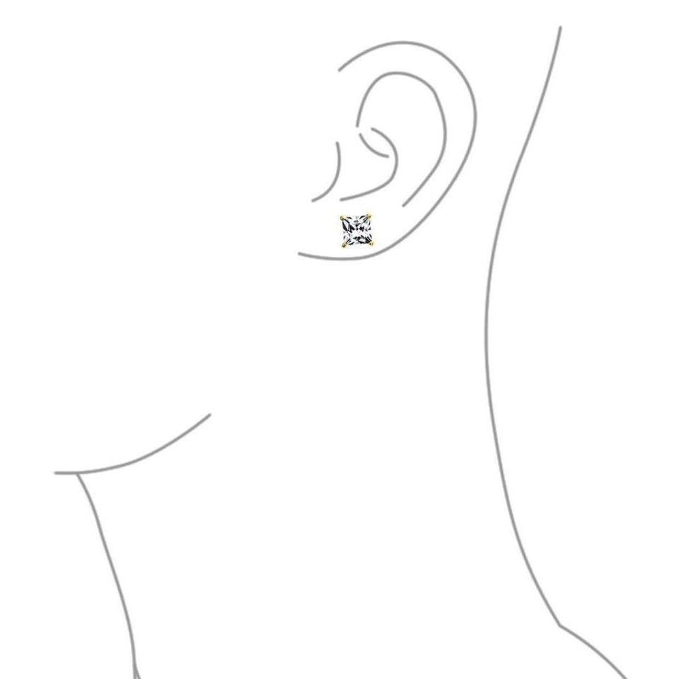 Round and Princess Cut Earrings (2-Pack) product image