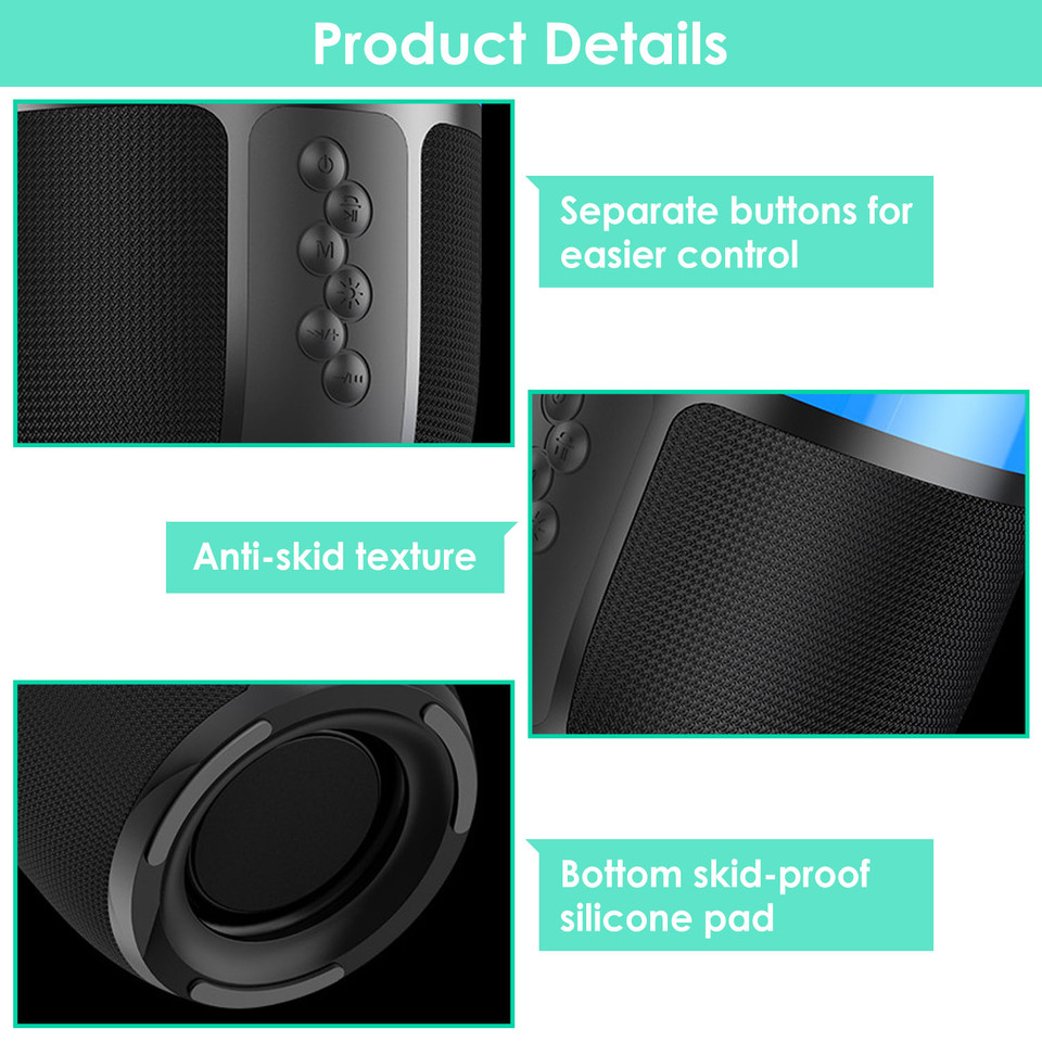 iMounTEK® Wireless Lighted Portable Speaker with Color-Changing Light product image