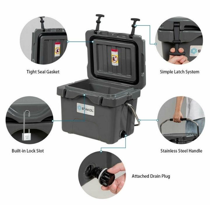 16-Quart Rotomolded Cooler with 5-Day Ice Retention product image