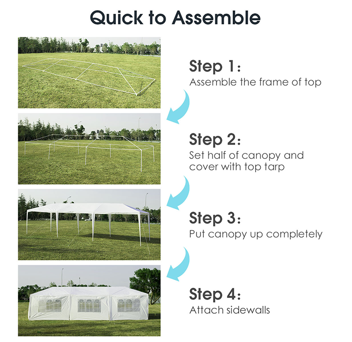Heavy-Duty 10' x 30' Canopy Tent with 6 Walls product image