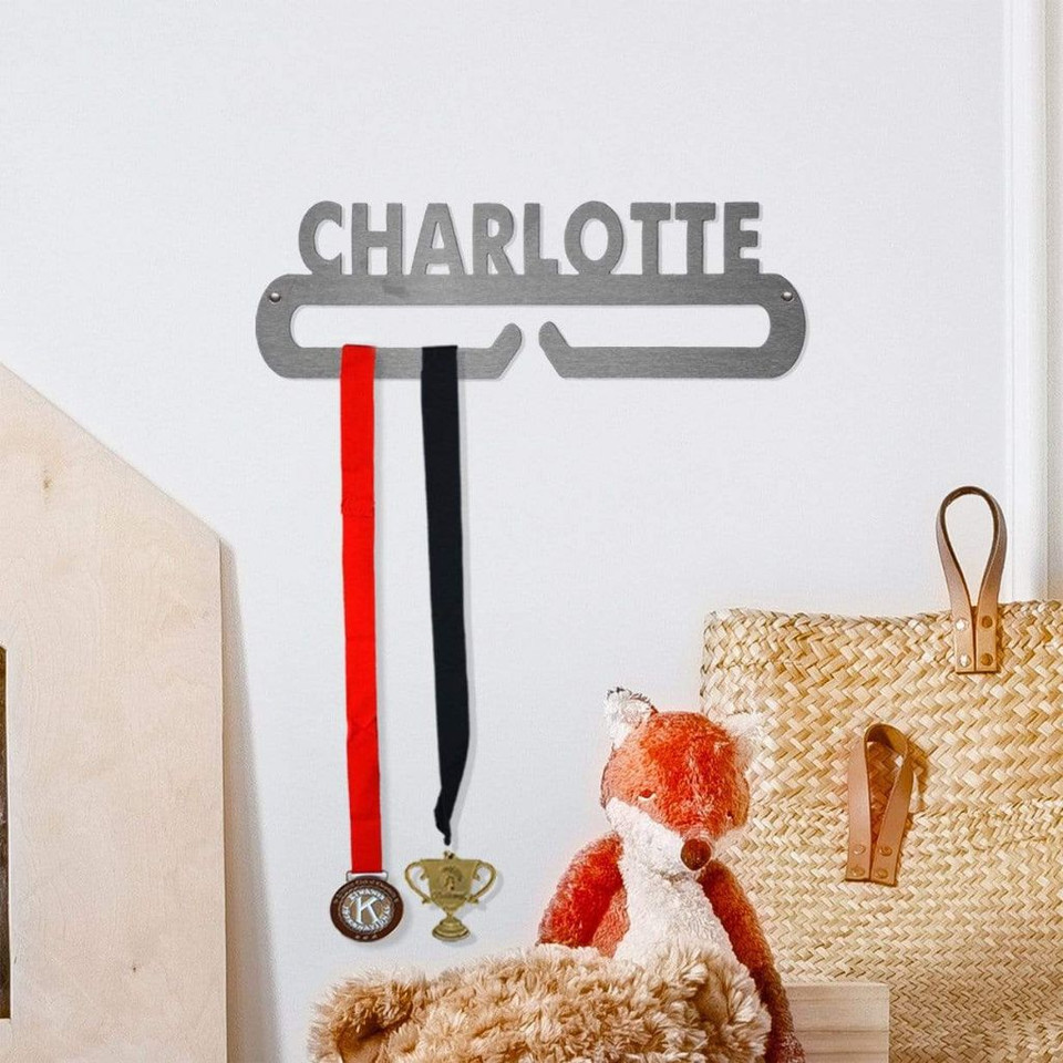 Personalized Steel Medal and Ribbon Display product image