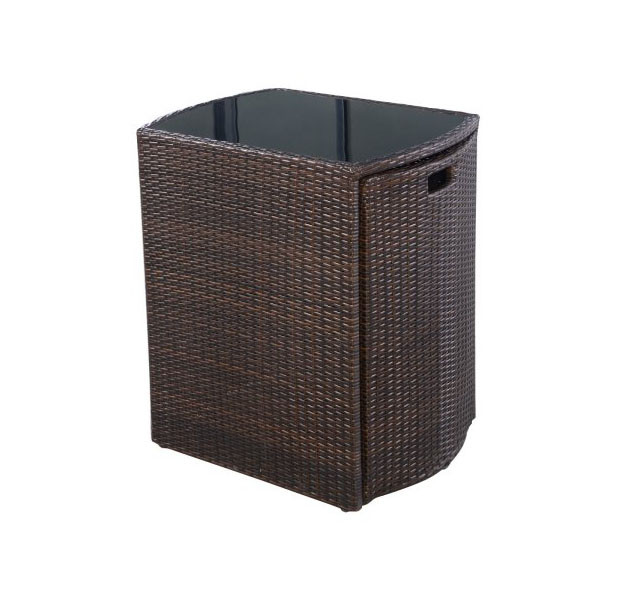 Rattan 3-Piece Nesting Cushioned Outdoor Patio Set product image