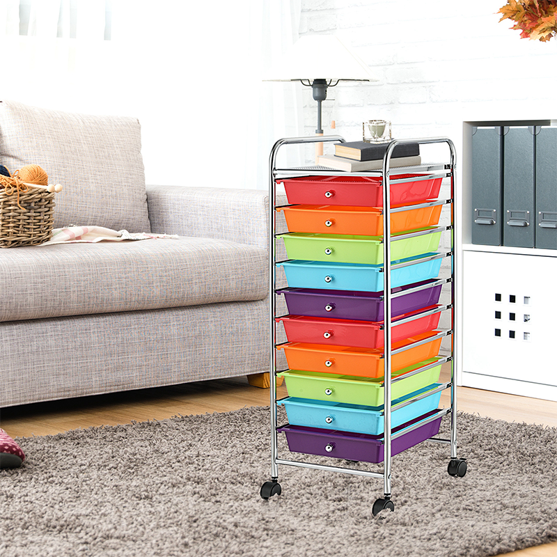 Rolling 10-Drawer Utility Organizer Cart product image