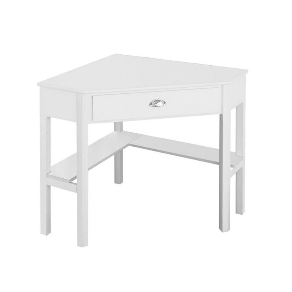 White Wood Corner Computer Desk product image